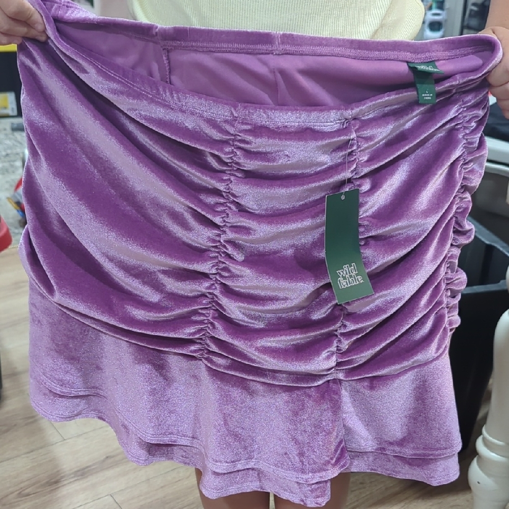 Wild Fable Purple Bubble Mini Skirt